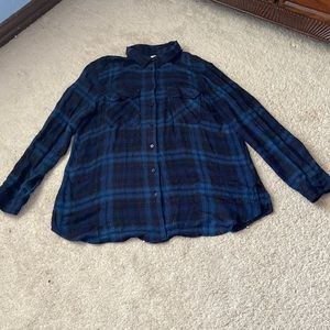 Black and blue flannel, large, BDG